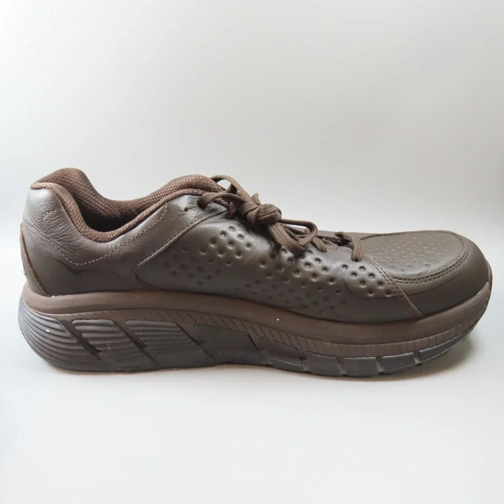 Size 12.5‎ (2E)- Hoka One One Gaviota LTR Wide Brown Leather EUC!